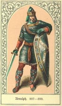 Арнульф Каринтийский биография, фото, истории - король Восточно-Франкского королевства с 887 года и император Запада с 896 года, один из последних представителей немецкой линии династии Каролингов