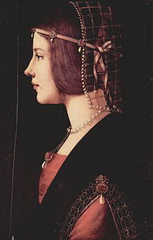 Беатріче д'Есте біографія, фото, розповіді - одна з найкрасивіших і цілеспрямованих принцес італійського Ренесансу, дочка Ерколе I д  'Есте і молодша сестра Ізабелли д'Есте і Альфонсо I д'Есте