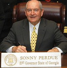 Пердью, Санні біографія, фото, розповіді - губернатор штату Джорджія в США